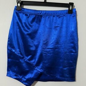 SHEIN Royal Blue Satin Skirt and Tube Top